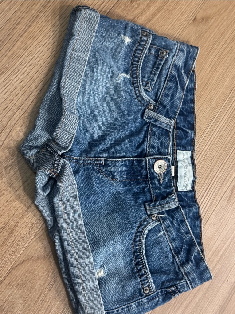 Aeropostale Blue Denim Cuffed Women's Shorts